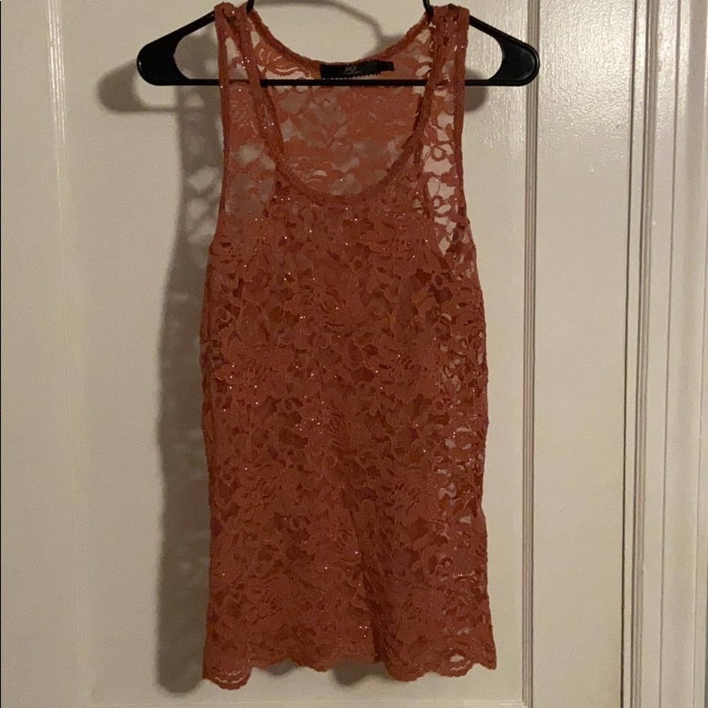 Sheer Lace Tank Top